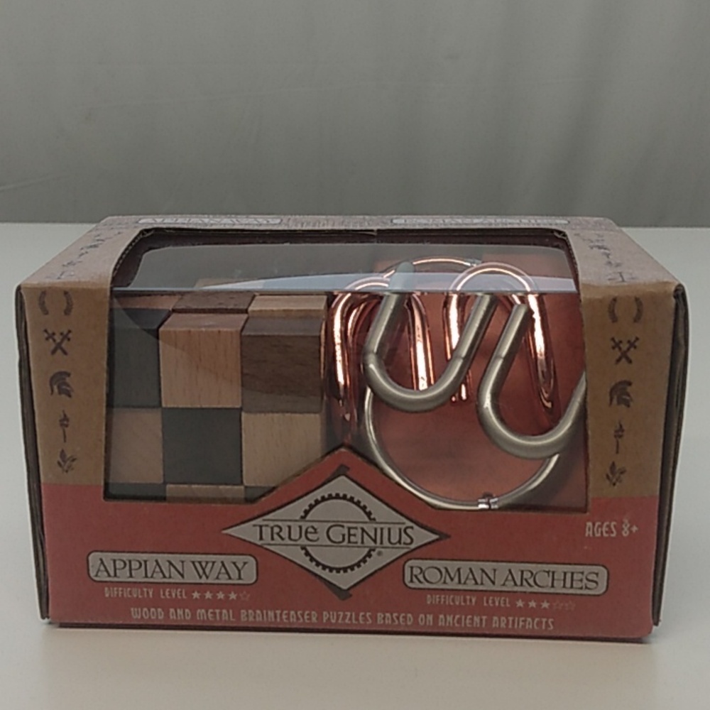 TRUE GENIUS Wood and metal Brainteaser puzzles based on ancient artifacts